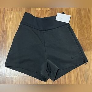 Nike Women's Team TechPack Woven Short High Waist Size Small Grey Black
